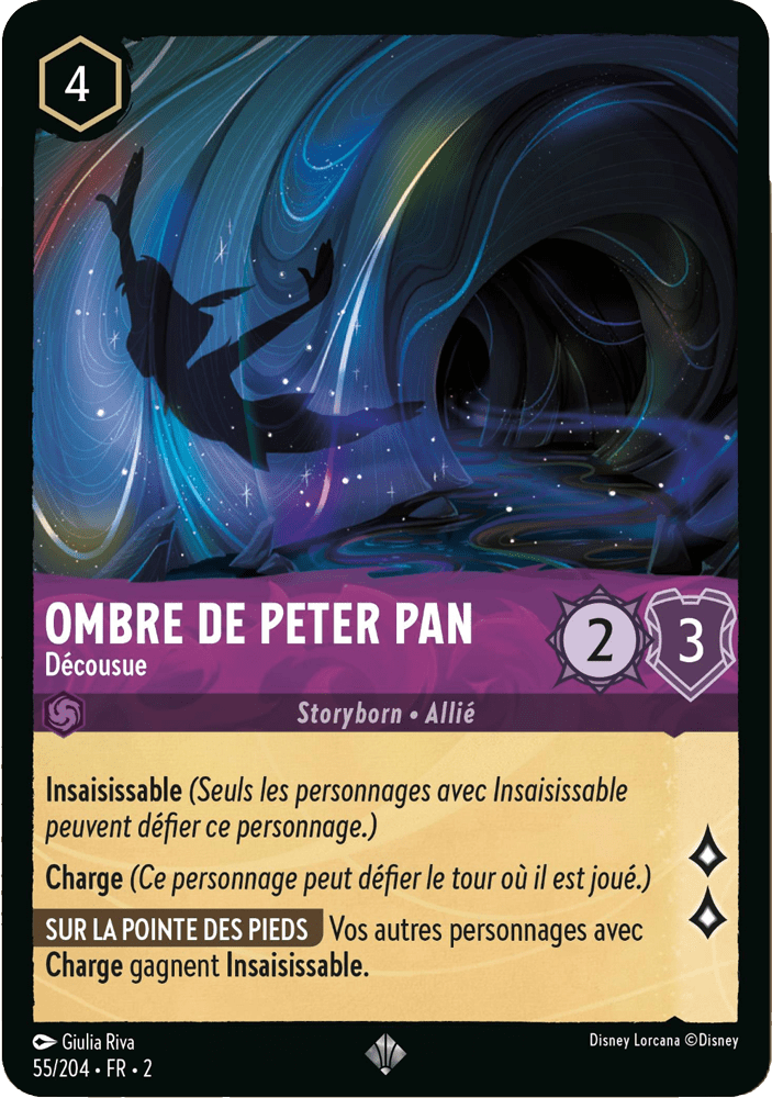 Carte Lorcana - Ombre de Peter Pan Décousue